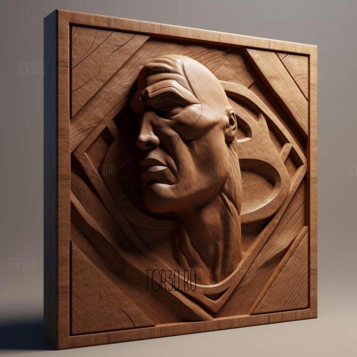 st superman 2 3d stl модель для ЧПУ